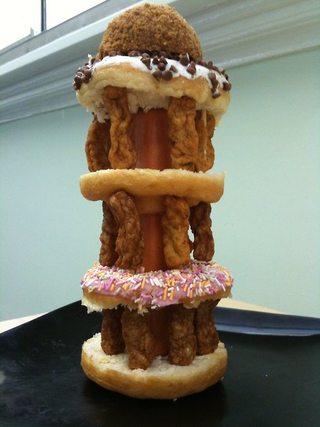 Illustration for article titled 10 Meat Structures That Require Engineering Degrees to Build and a Death Wish to Eat